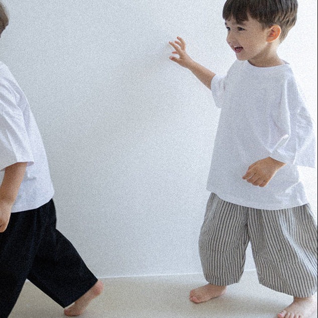 Pre order pantalon à rayures