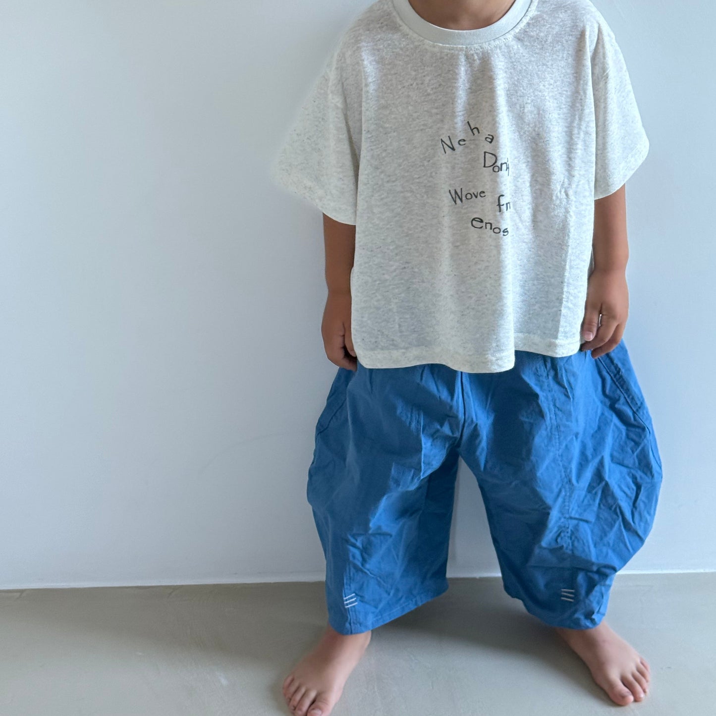 Pantalon ballon bleu oversize