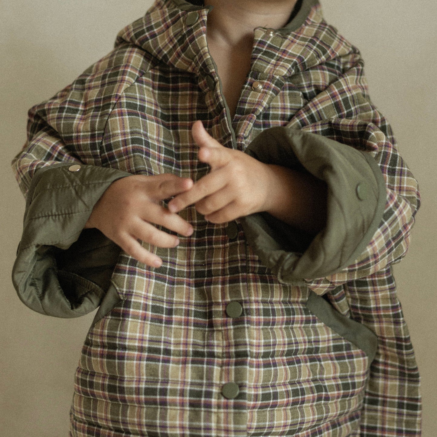 Manteau matelassé à carreaux