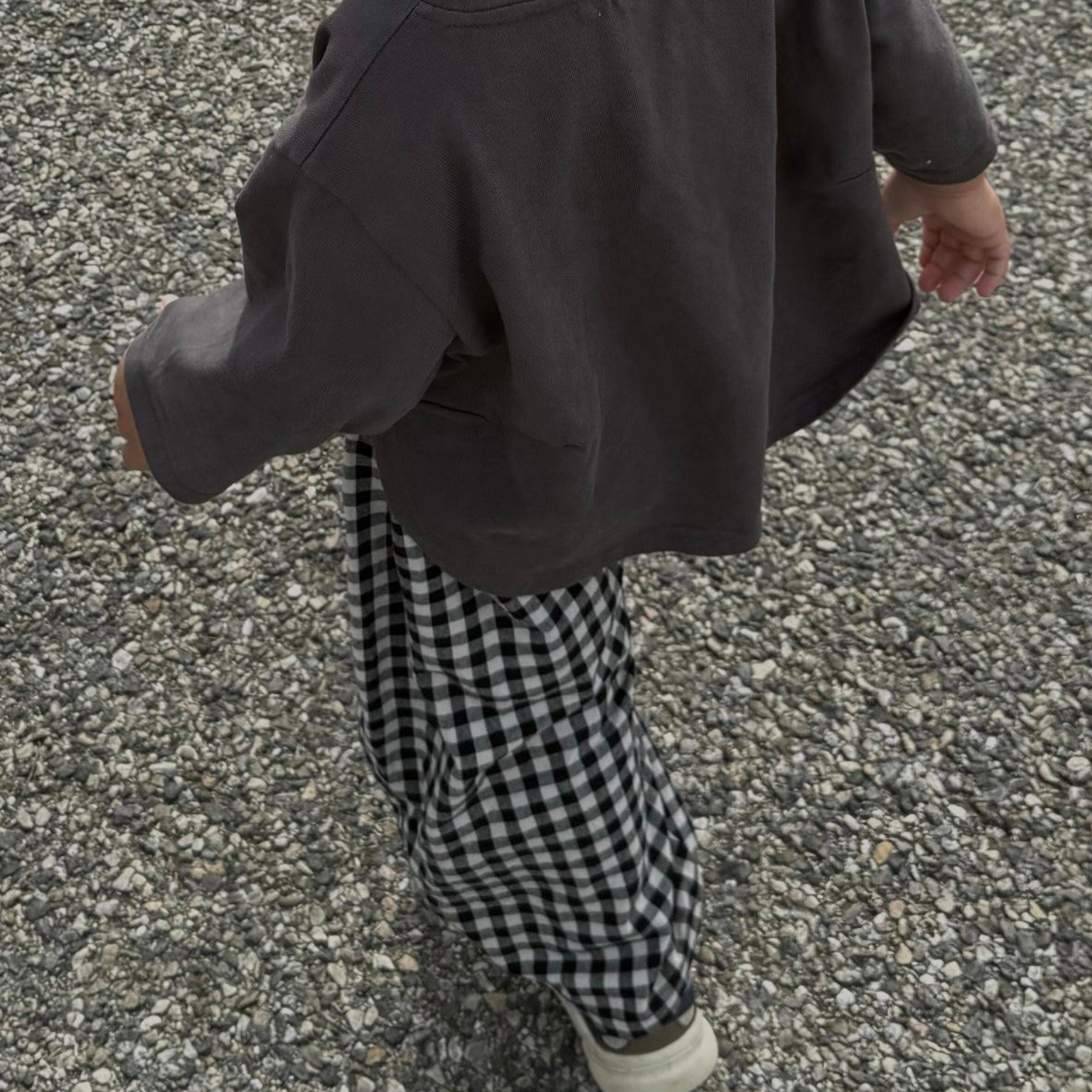 Black and white plaid pants