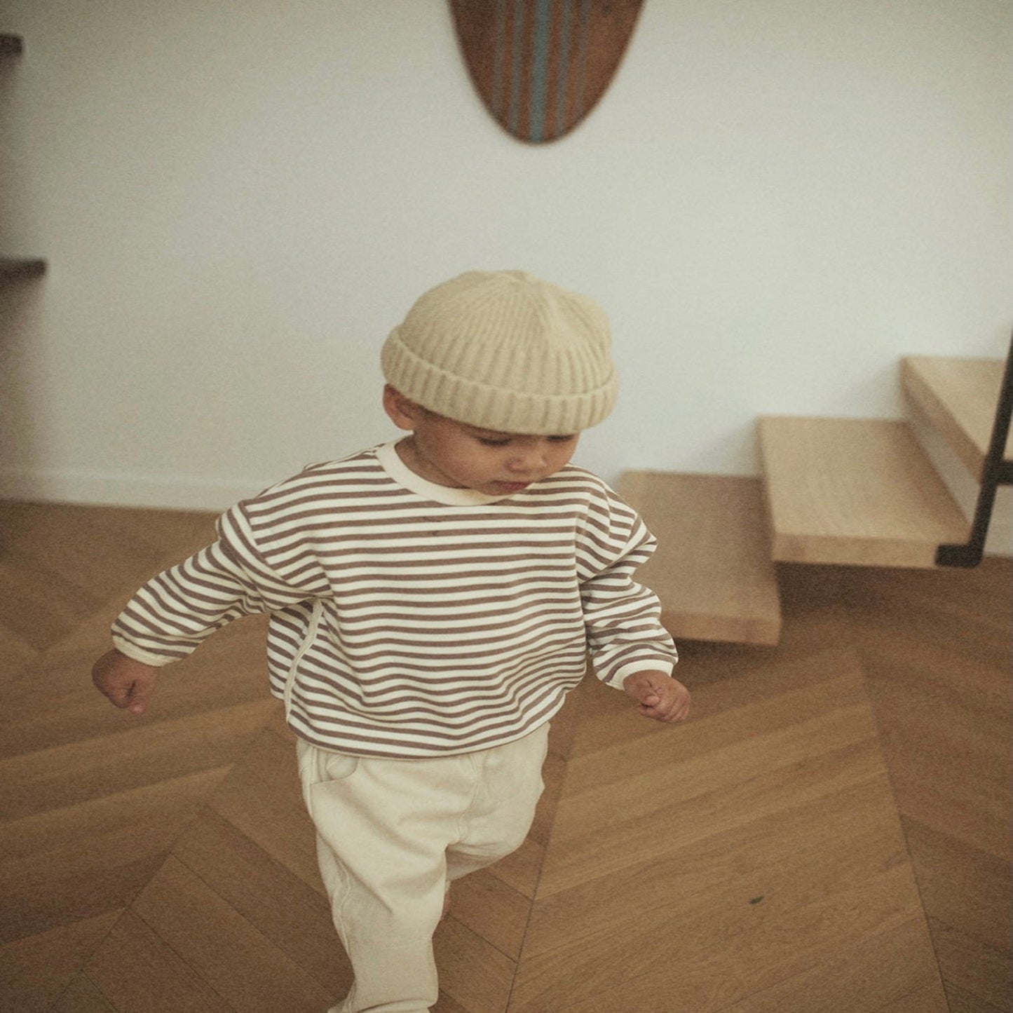 Pull à rayures oversize