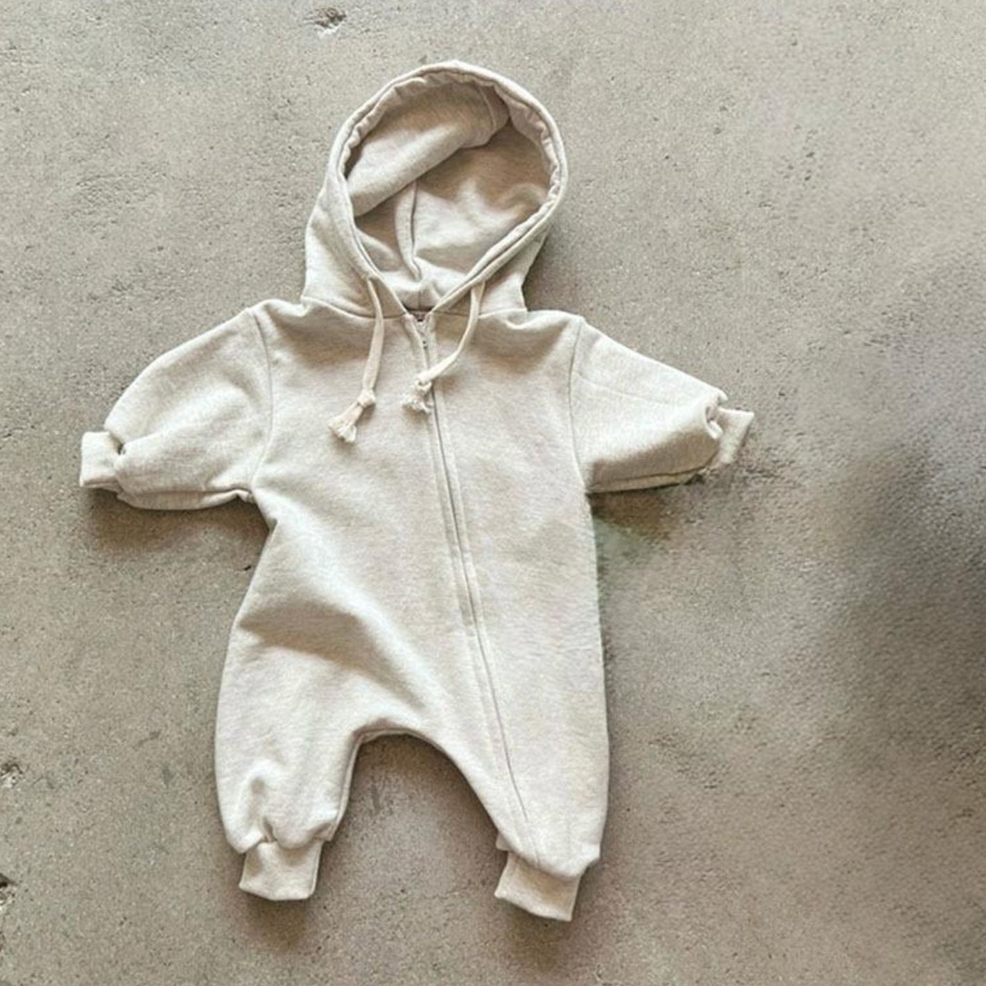 Combinaison en molleton gris