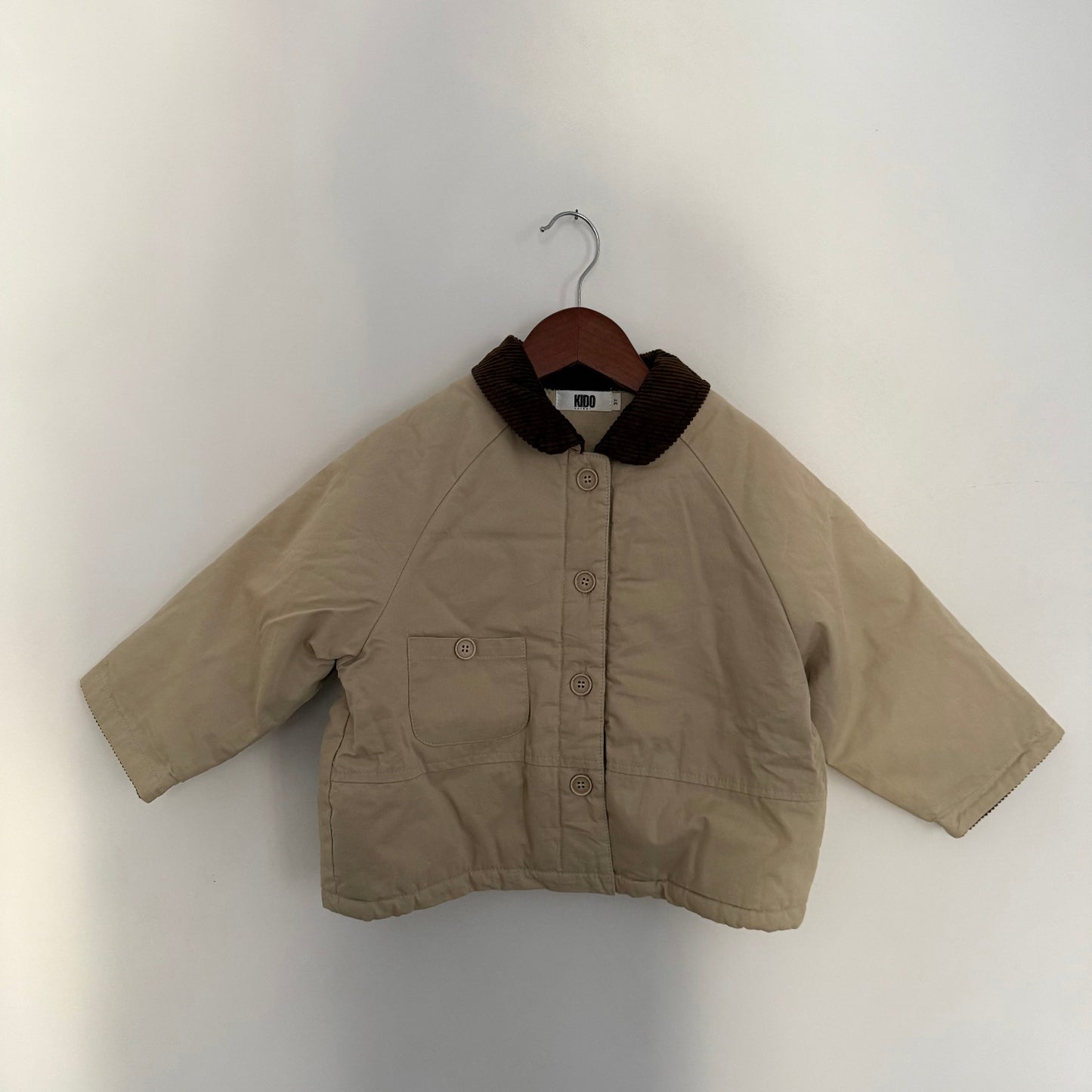 Veste gabardine col velours