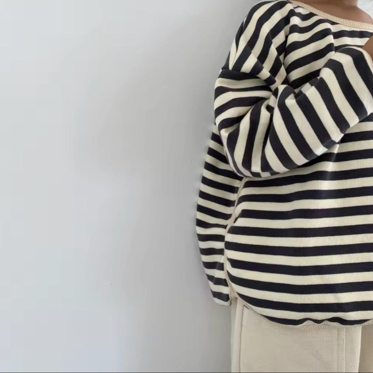 Pull à rayures oversize