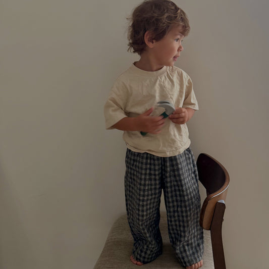 Pantalon carreaux laine