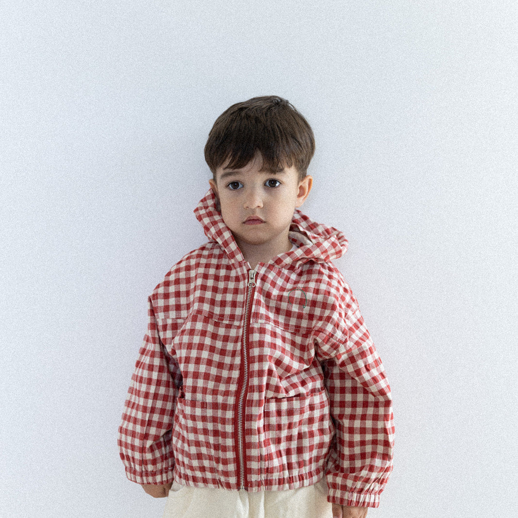 Veste vichy rouge