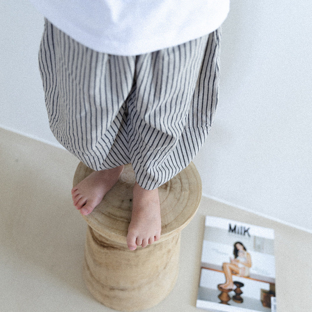 Pre order pantalon à rayures