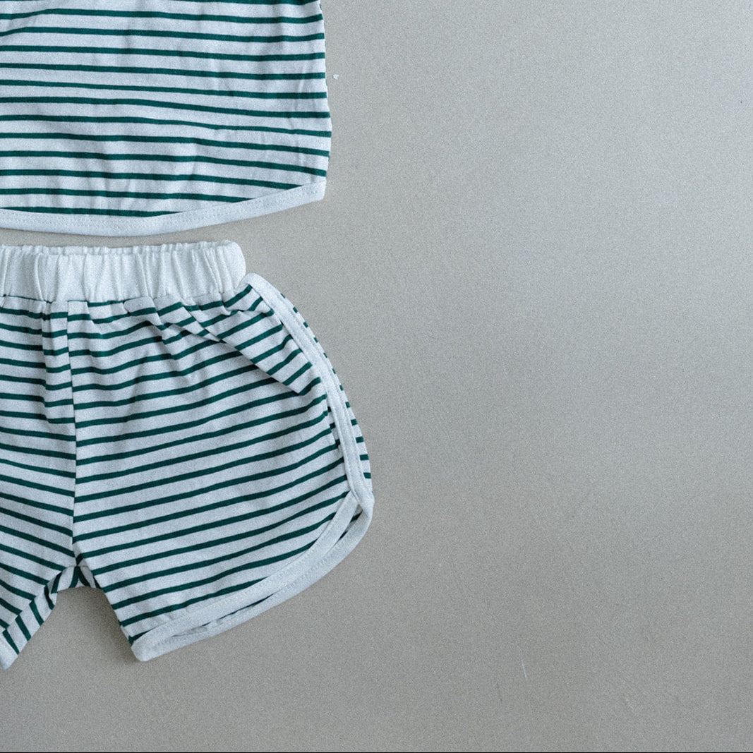 Ensemble rayé green