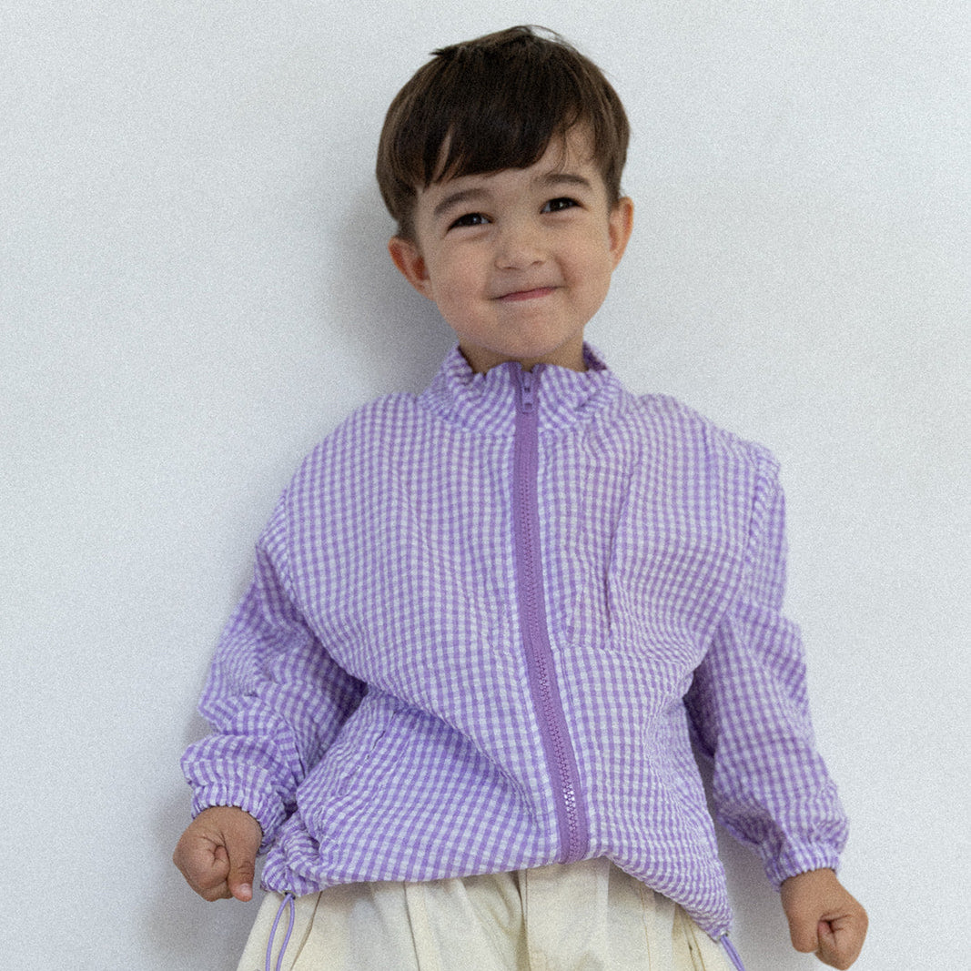 Veste amble zippée lilas