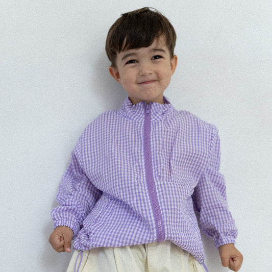 Veste amble zippée lilas
