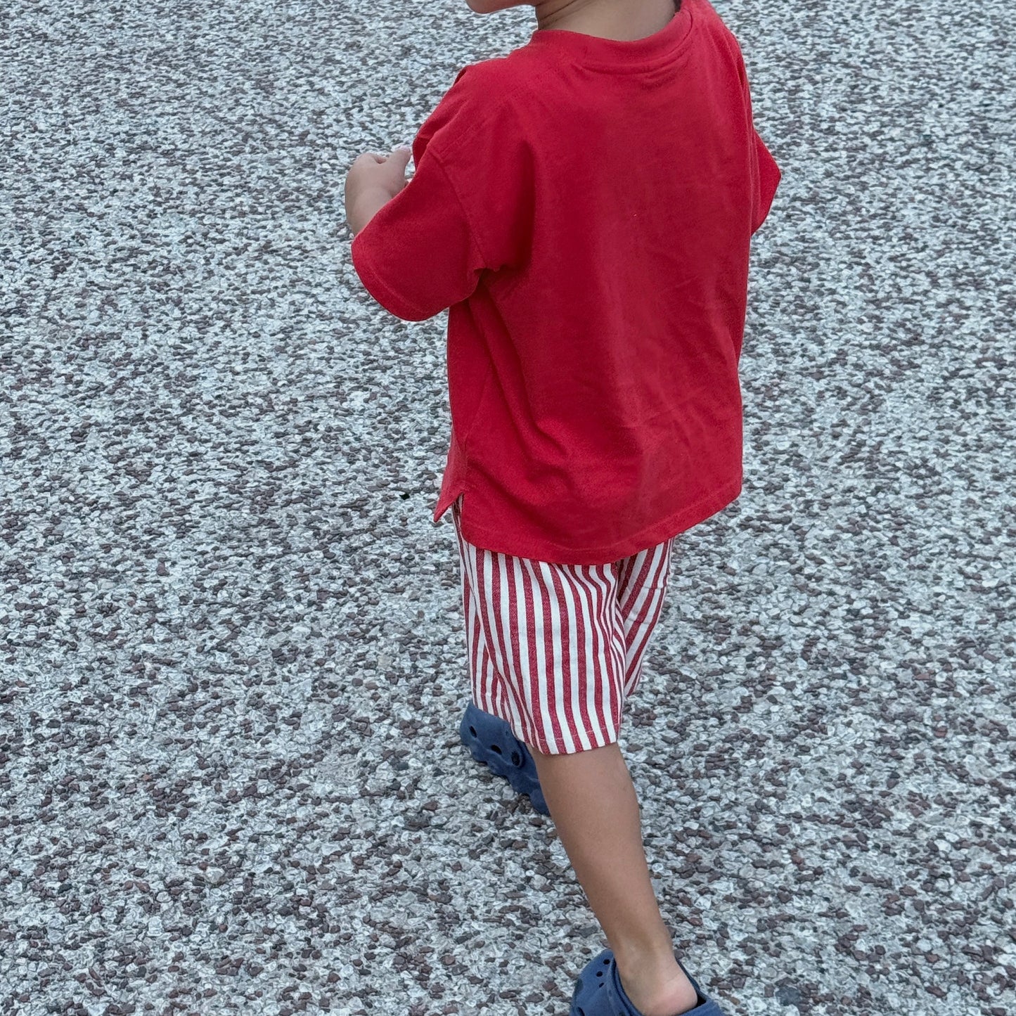 Jort rayures rouge et blanche