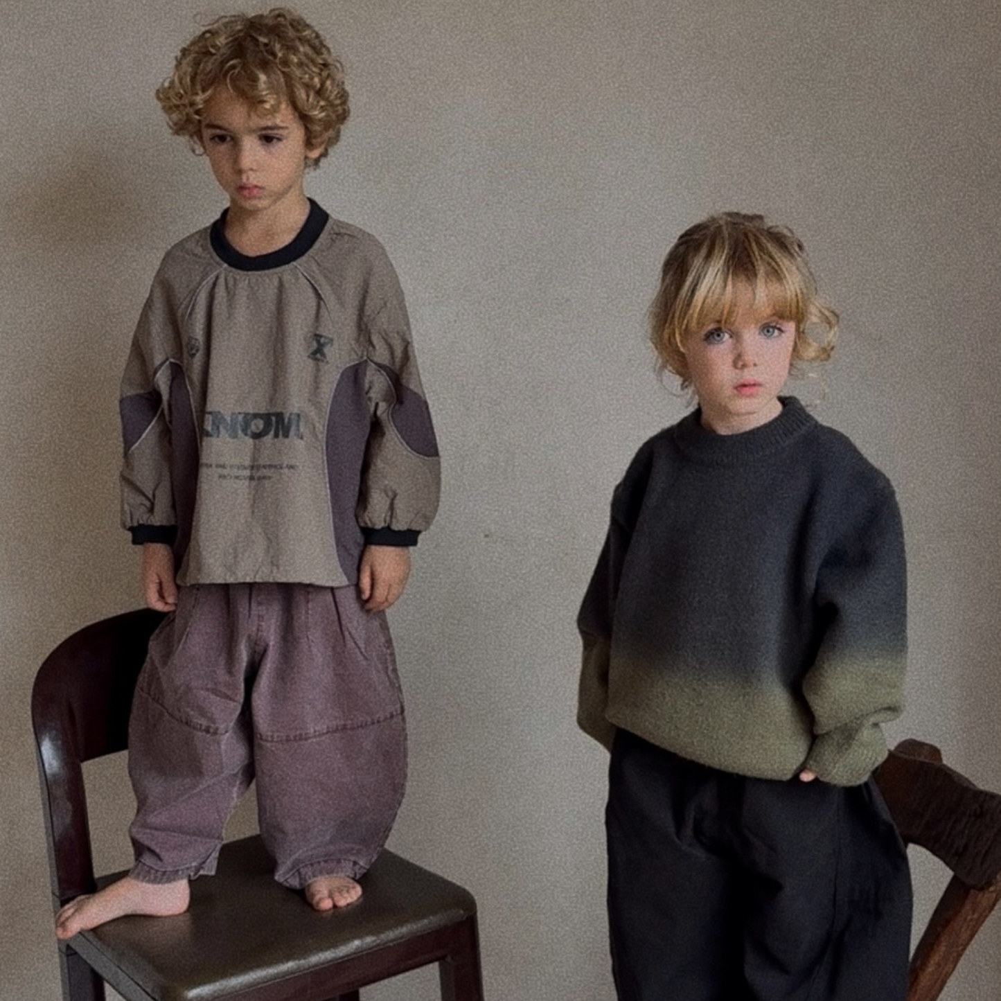 Pull délavé noir et vert