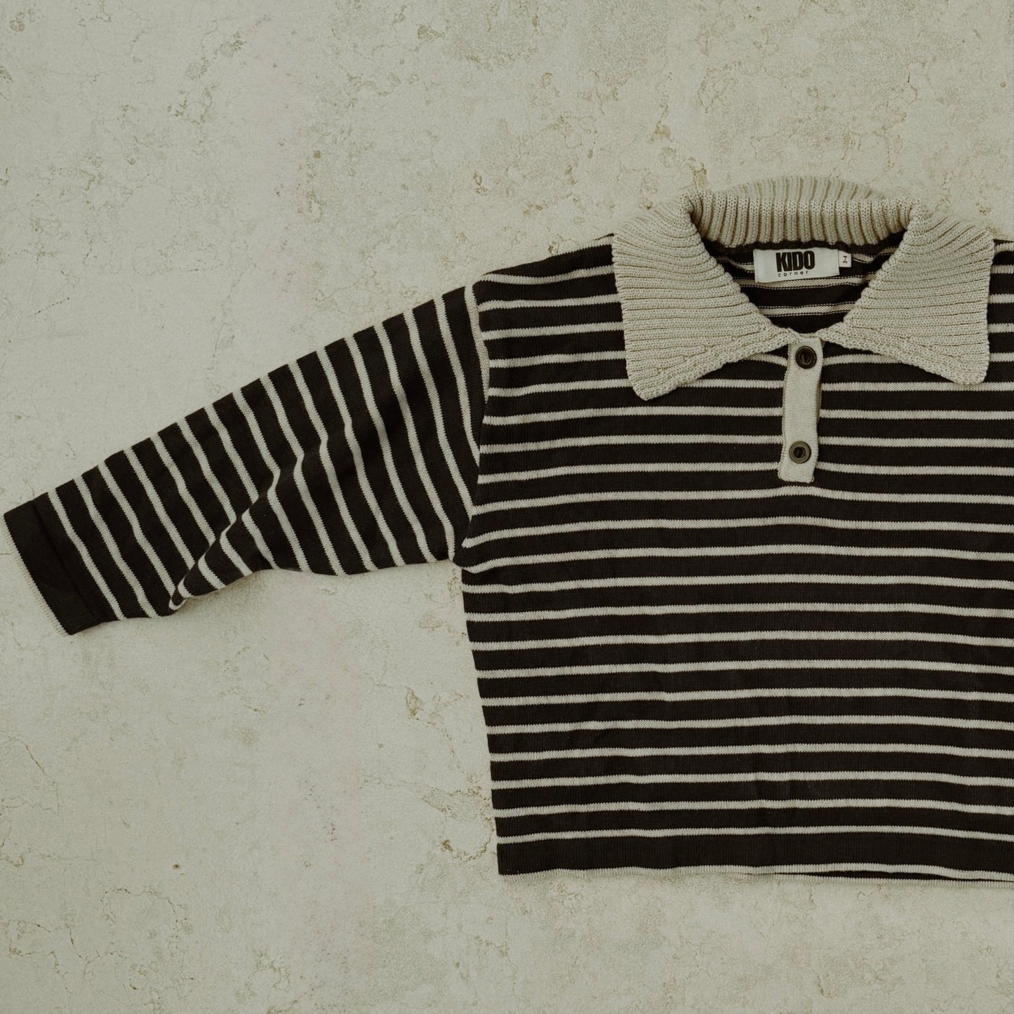 Pull polo col velours