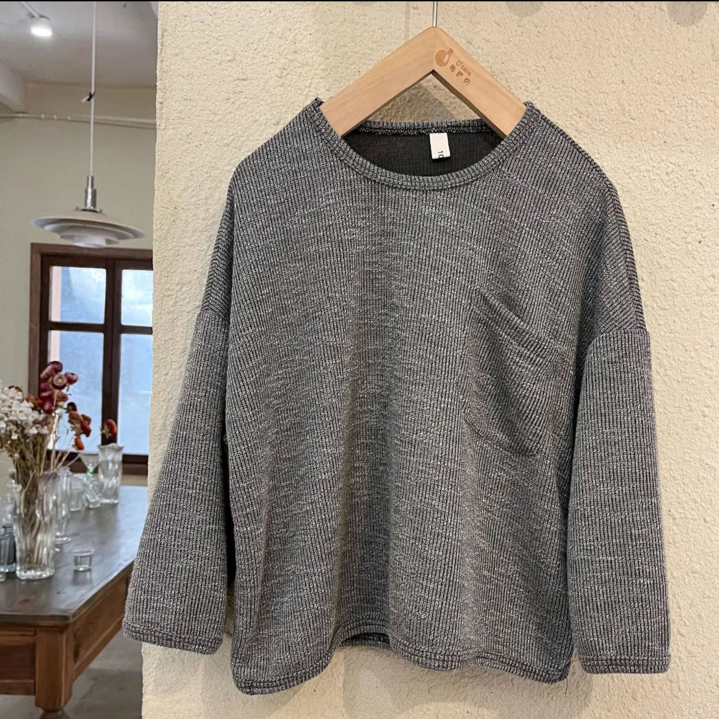 Tee shirt oversize gris chiné