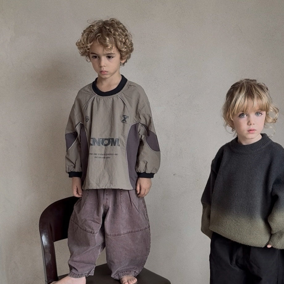 Pantalon ballon mauve délavé