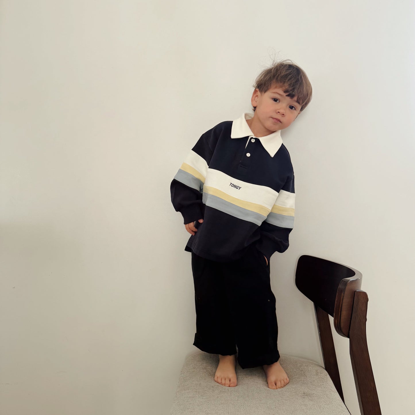 Pull polo multicolore