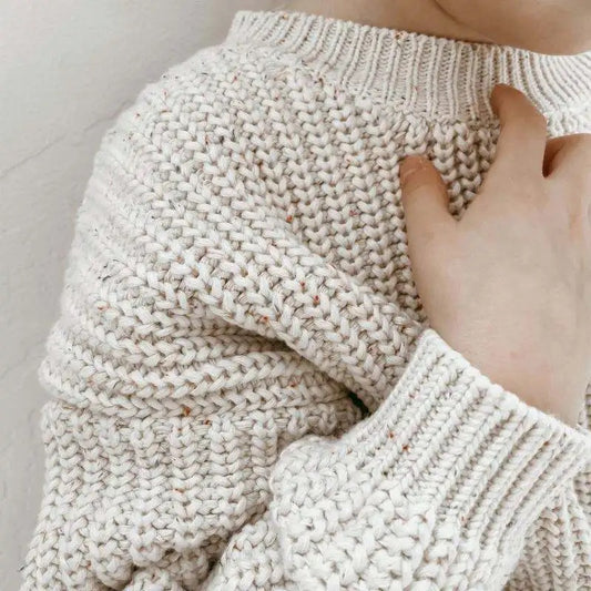 Pull en maille chinée