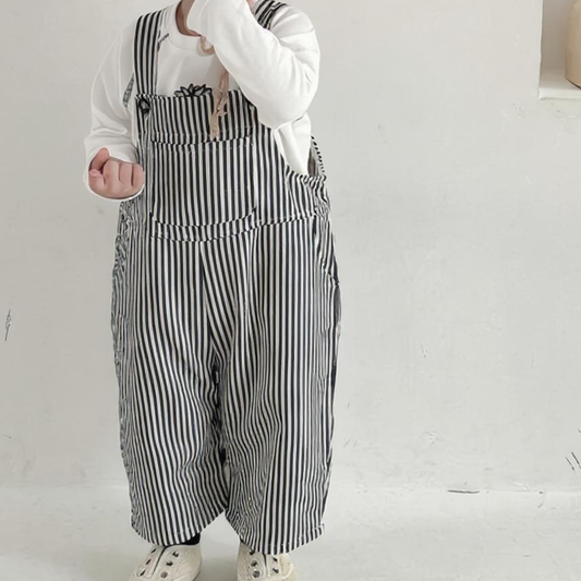 Salopette à rayures coton