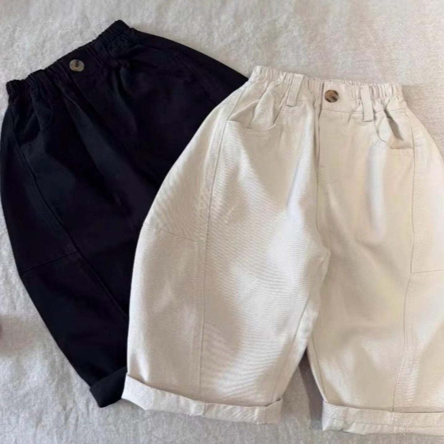 Jean loose minimal noir/blanc