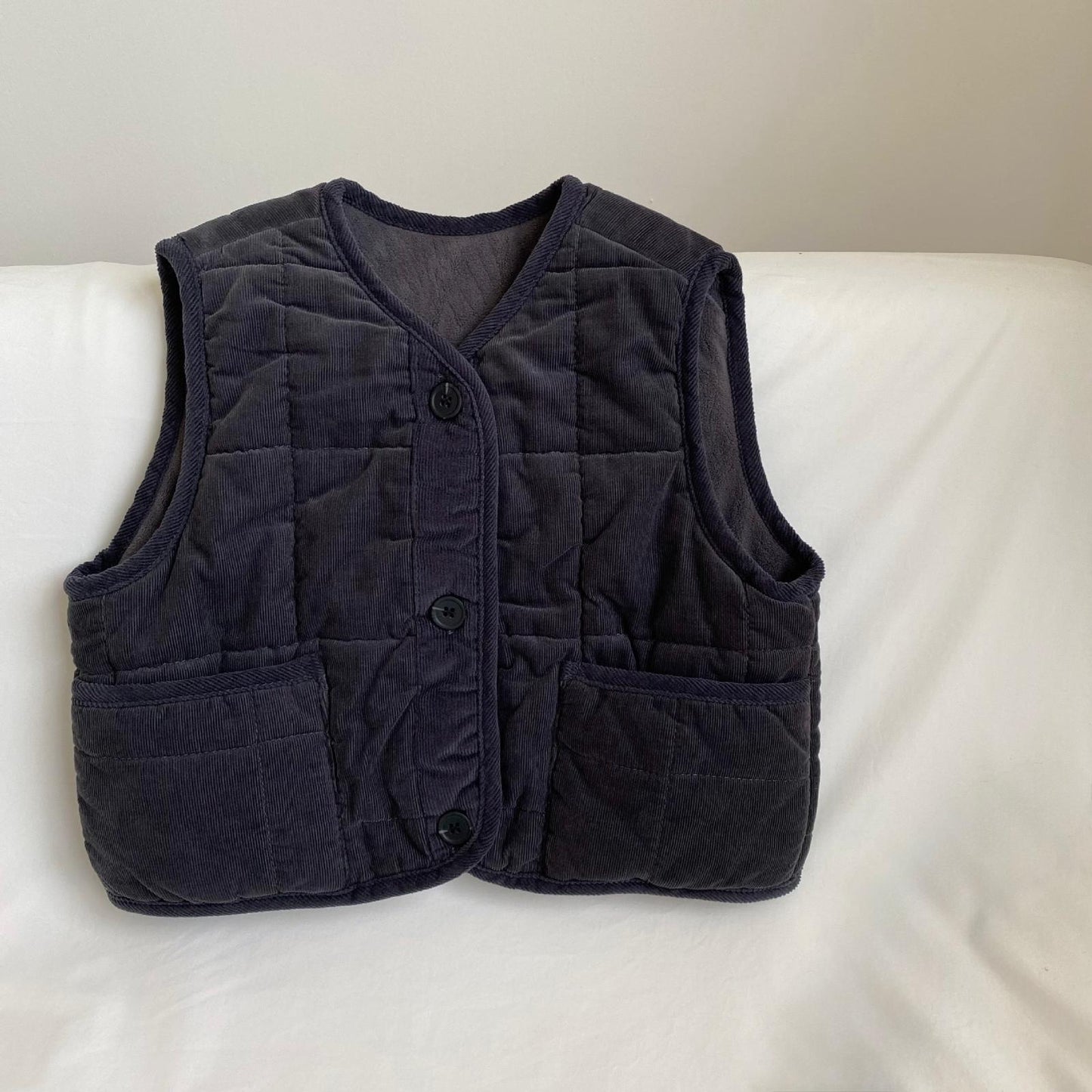 Veste sans manches velours