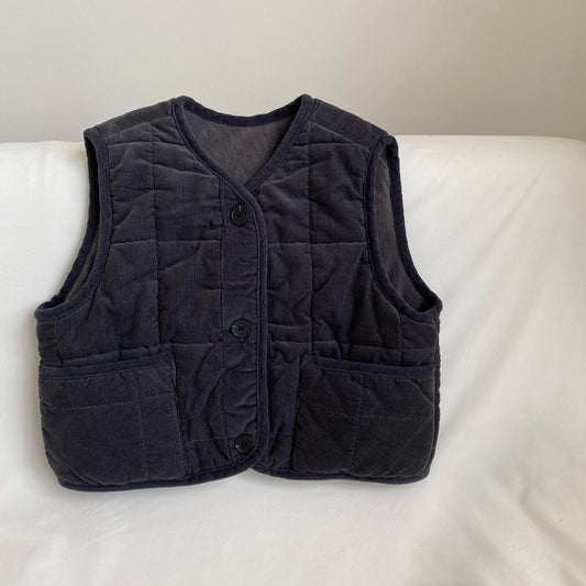 Veste sans manches velours