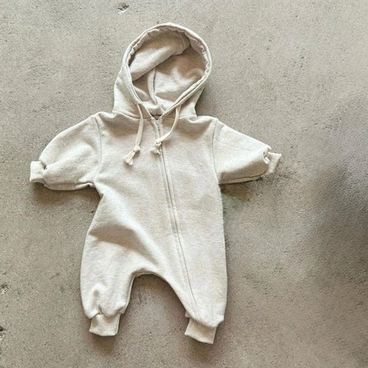 Combinaison en molleton gris